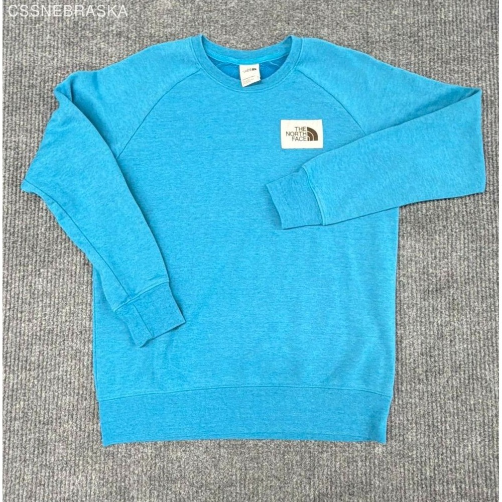 The North Face Blue Heritage Patch Crew Sweatshirt Womens M NF0A3X9A